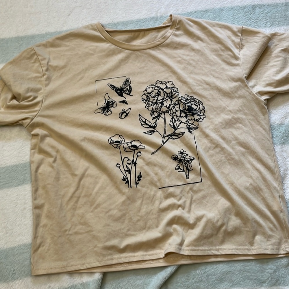 floral SHEIN tshirt